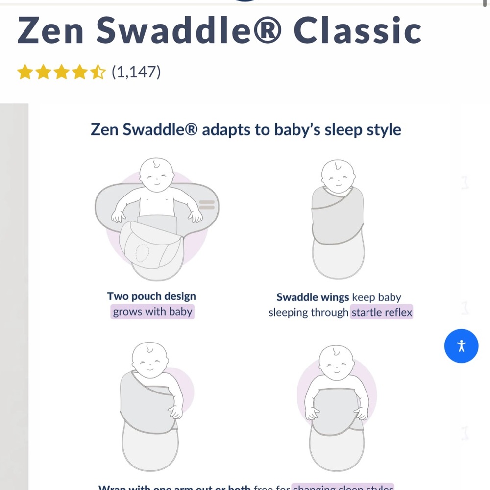 Two Nested Bean Zen Swaddle - Picture 4 of 4